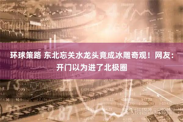 环球策路 东北忘关水龙头竟成冰雕奇观!网友:开门以为进了北极圈